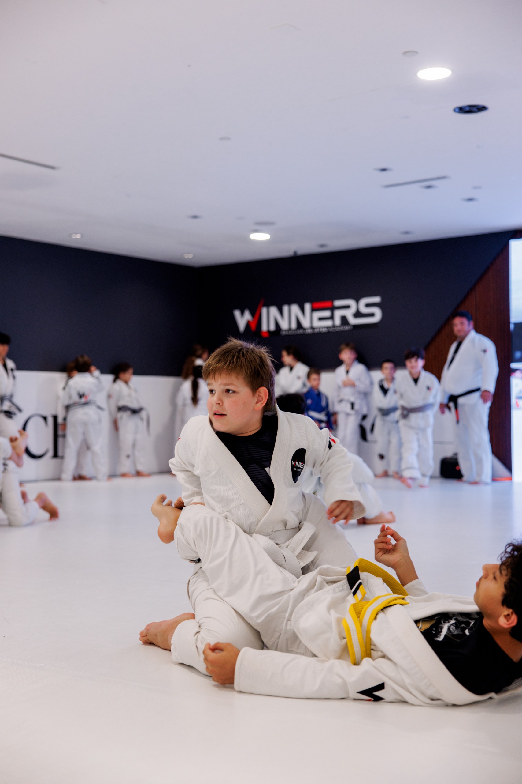 kids action at Winners Jiu-Jitsu Academy